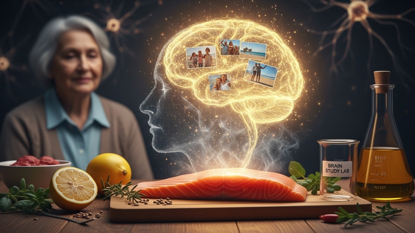 Older man and younger woman smiling, with an inset image of someone pouring a liquid into a cup